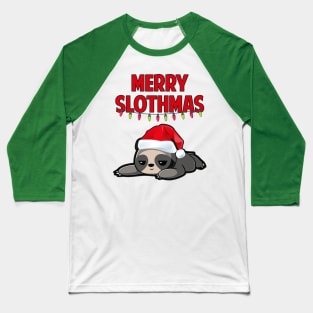 Merry Slothmas Baseball T-Shirt